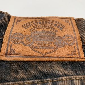 VTG Levi's 550 High Rise Tapered Brown Mom Jeans